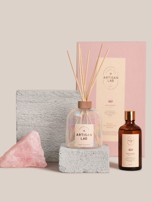 Rose Quartz Diffuser Set