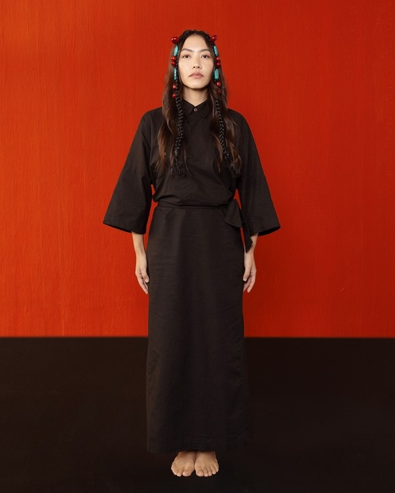 Kham Chuba OS Tie Dress