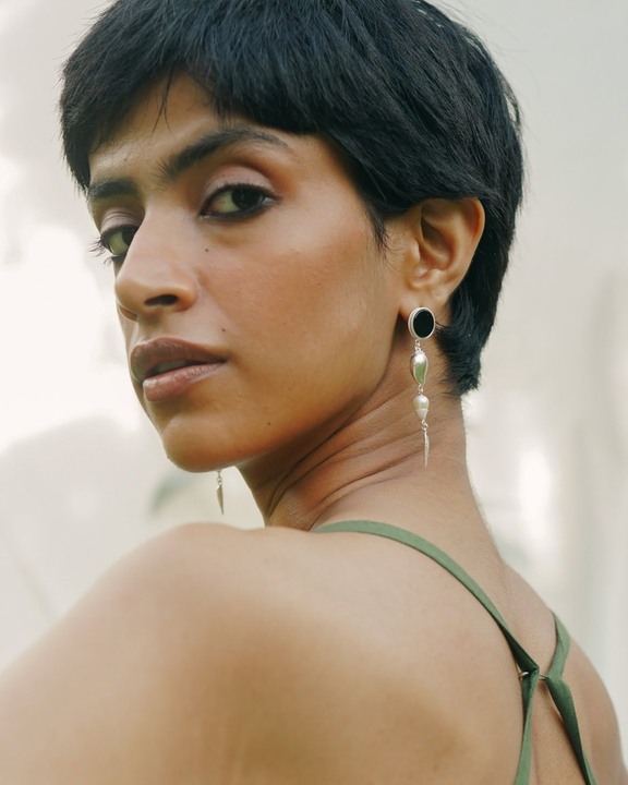 Sterling Silver Mango Drop Earrings