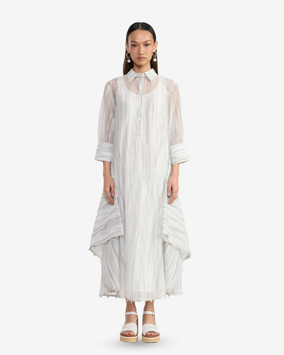 Halo Sheer Shirt Dress