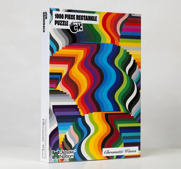 Jigsaw Nation Chromatic Waves 1000 pc Jigsaw Puzzle Fun and Challenging Mind Activity for Adults & Kids Age 7Y+