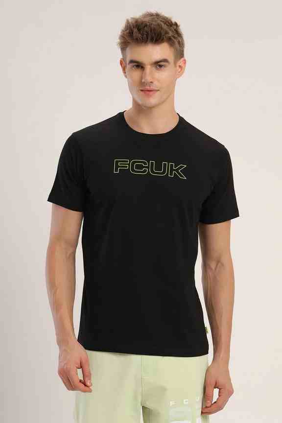 Solid Cotton Round Neck Men's T-Shirt