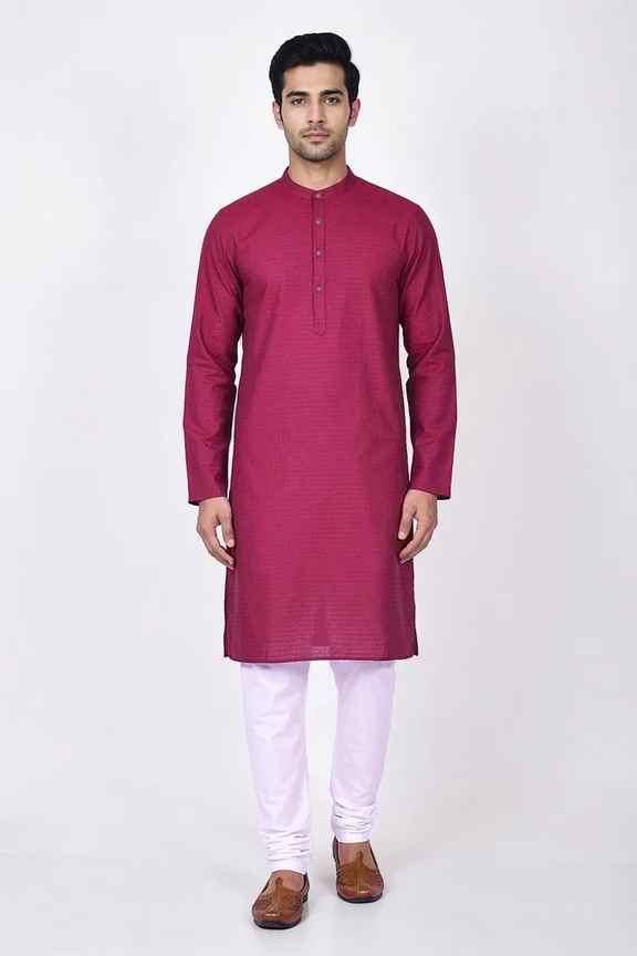 Dobby Blended Fabric Men's Casual Wear Kurta