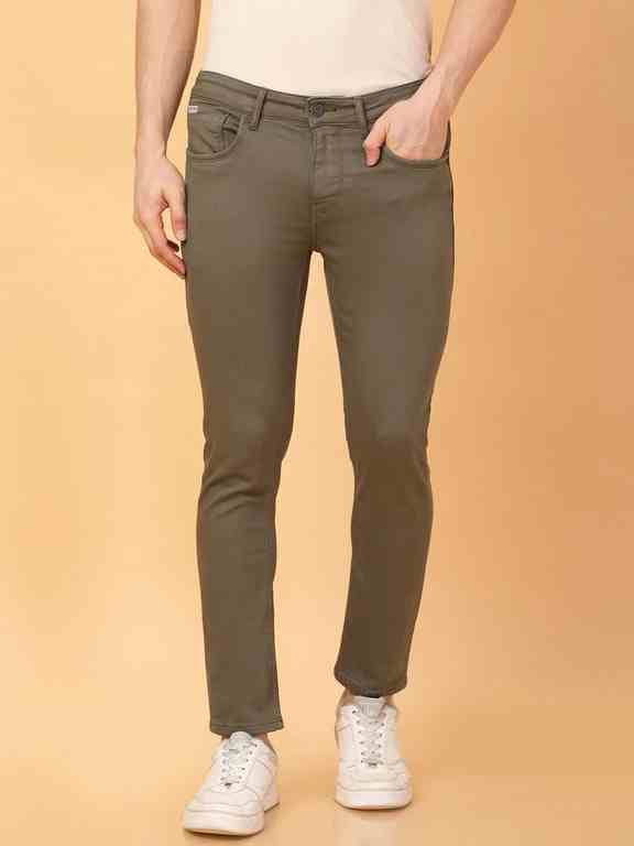 Being Human Men Green Solid Jeans