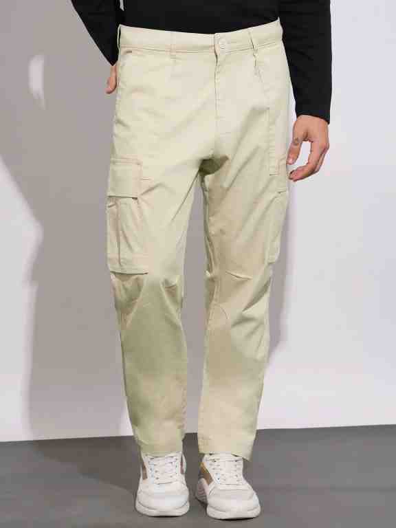 Being Human Mens Khaki Slim Fit Cargos