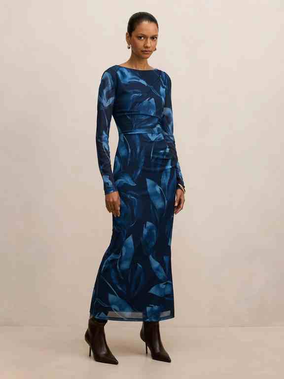 Alannah Petite Printed Midi Dress