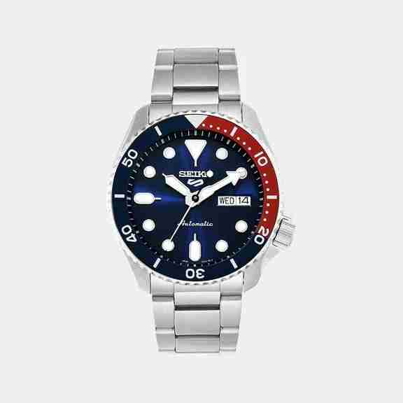 5 Sports Men Automatic Blue Dial Analog Stainless Steel Watch SRPD53K1