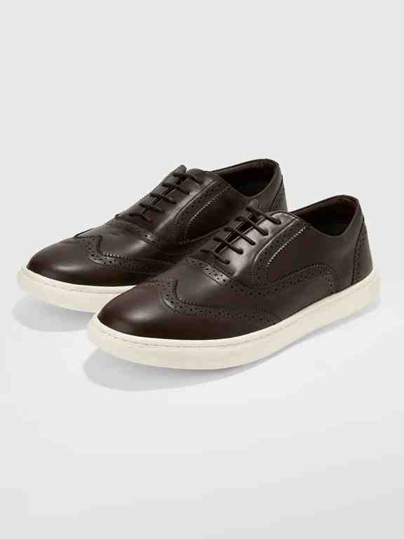 Brown Lace-up Casual Brogue Shoes
