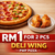 Rm1 For 2 Pcs Deli Wing Pwp Pizza