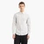 Slim Fit Jacquard All Over Logo Stretch Cotton Poplin Shirt