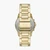 Gold Stainless Steel Round Watch