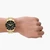 Gold Stainless Steel Round Watch