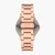 Rose Gold Stainless Steel Round Watch