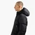 Icon Zip-Up Down Jacket With A Hoodie And Monochromatic Logo Patch