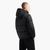 Icon Zip-Up Down Jacket With A Hoodie And Monochromatic Logo Patch