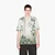 Regular Plus Fit Cotton Crewneck T-Shirt With Palm Tree Print