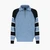 Quarter Zip Pullover With Raglan Striped Sleeves