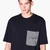 Regular Fit Cotton Crewneck T-Shirt With A Stripped Patch Pocket
