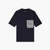 Regular Fit Cotton Crewneck T-Shirt With A Stripped Patch Pocket