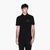 Black And Gold Regular Fit Cotton Polo Shirt With Logo Patch