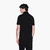 Black And Gold Regular Fit Cotton Polo Shirt With Logo Patch