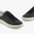 Coated Round Toe Sneakers With All Over Logo Heel Insert
