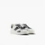 Round Toe Leather Sneaker With Green Accents And Lace Detailing