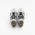 Round Toe Leather Sneaker With Green Accents And Lace Detailing