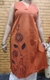 Handpainted Sleeveless Long Kurti-Rust