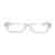 Transparent Rectangle Reading Glasses for Unisex