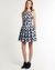 HIGH NECK SCUBA PRINT DRESS