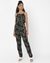 TEXTURED PRINT JUMPSUIT