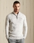 ORGANIC COTTON EMBROIDERED HENLEY SWEATSHIRT