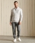 ORGANIC COTTON EMBROIDERED HENLEY SWEATSHIRT