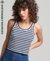 ORGANIC COTTON VINTAGE RIBBED CROP VEST TOP