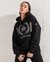 COLLEGE GRAPHIC OVERSIZED HOODIE DRESS