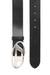 Black Leather belt with D buckle