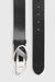 Black Leather belt with D buckle