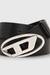 Black Leather belt with D buckle