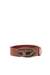 Brown 3.9cm leather belt with D buckle