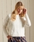 DROPPED SHOULDER CABLE CREW JUMPER
