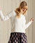DROPPED SHOULDER CABLE CREW JUMPER