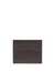 Brown Card case in grained leather