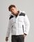 HOODED BOX QUILT PUFFER JACKET