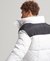 HOODED BOX QUILT PUFFER JACKET