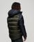 HOODED COLOUR BLOCK SPORTS PUFFER JACKET