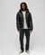 HOODED COLOUR BLOCK SPORTS PUFFER JACKET