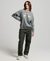 LUXE METALLIC LOGO SWEATSHIRT