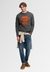 ATHLETIC FELT APPLIQUE RELAXED CREW