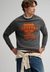 ATHLETIC FELT APPLIQUE RELAXED CREW